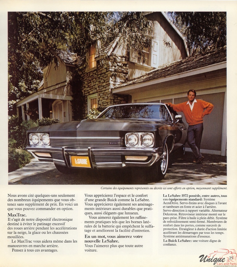 1972 Buick French Canadian Brochure Page 8